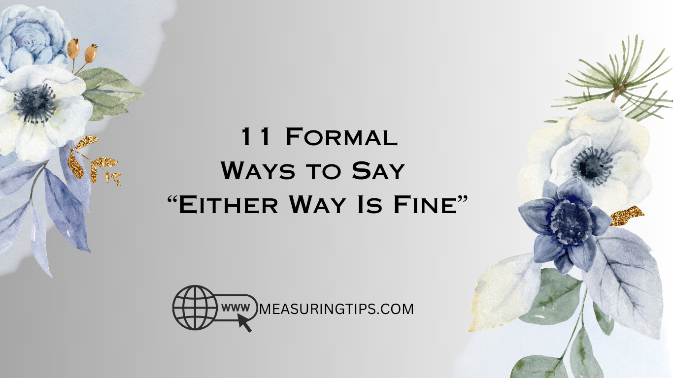 11 Formal Ways to Say “Either Way Is Fine”